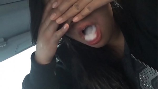 Asian student sucks black dick for money and swallows his cum clean